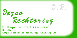 dezso rechtorisz business card